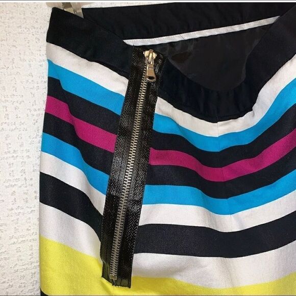 Worthington Vibrant Striped Mini Skirt 14 - Picture 3 of 5